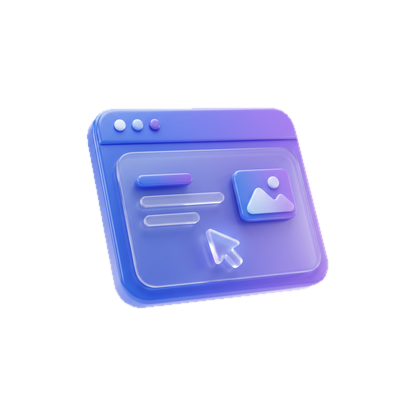 Browserfenster mit Webseite